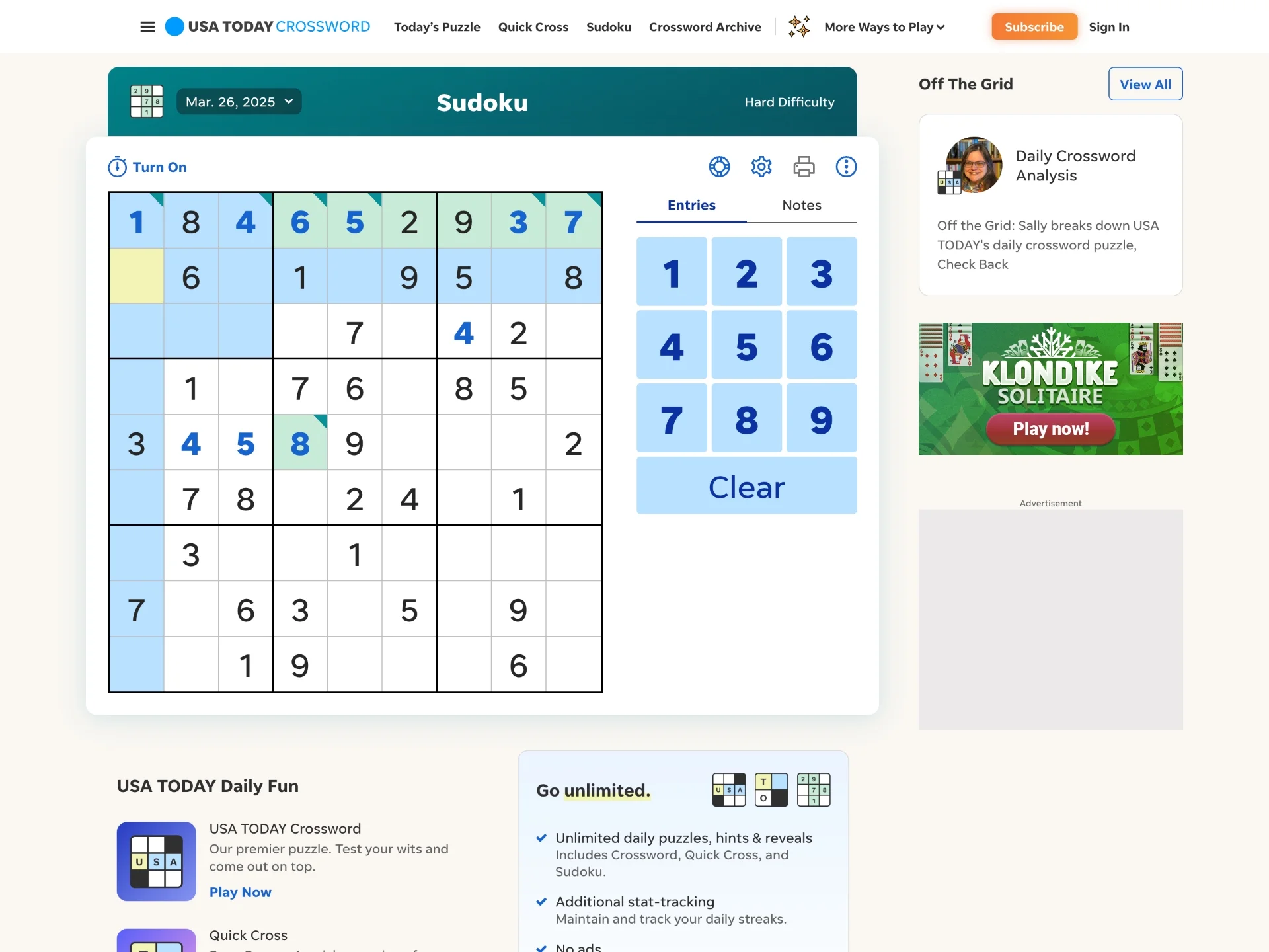 USA TODAY Puzzles Sudoku